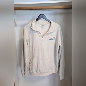 Men's Beige Quarter-Zip Sweater